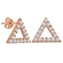 Heliophilia Silver Pendientes de Plata de Ley 925 Oro Rosa y Blanco Stud